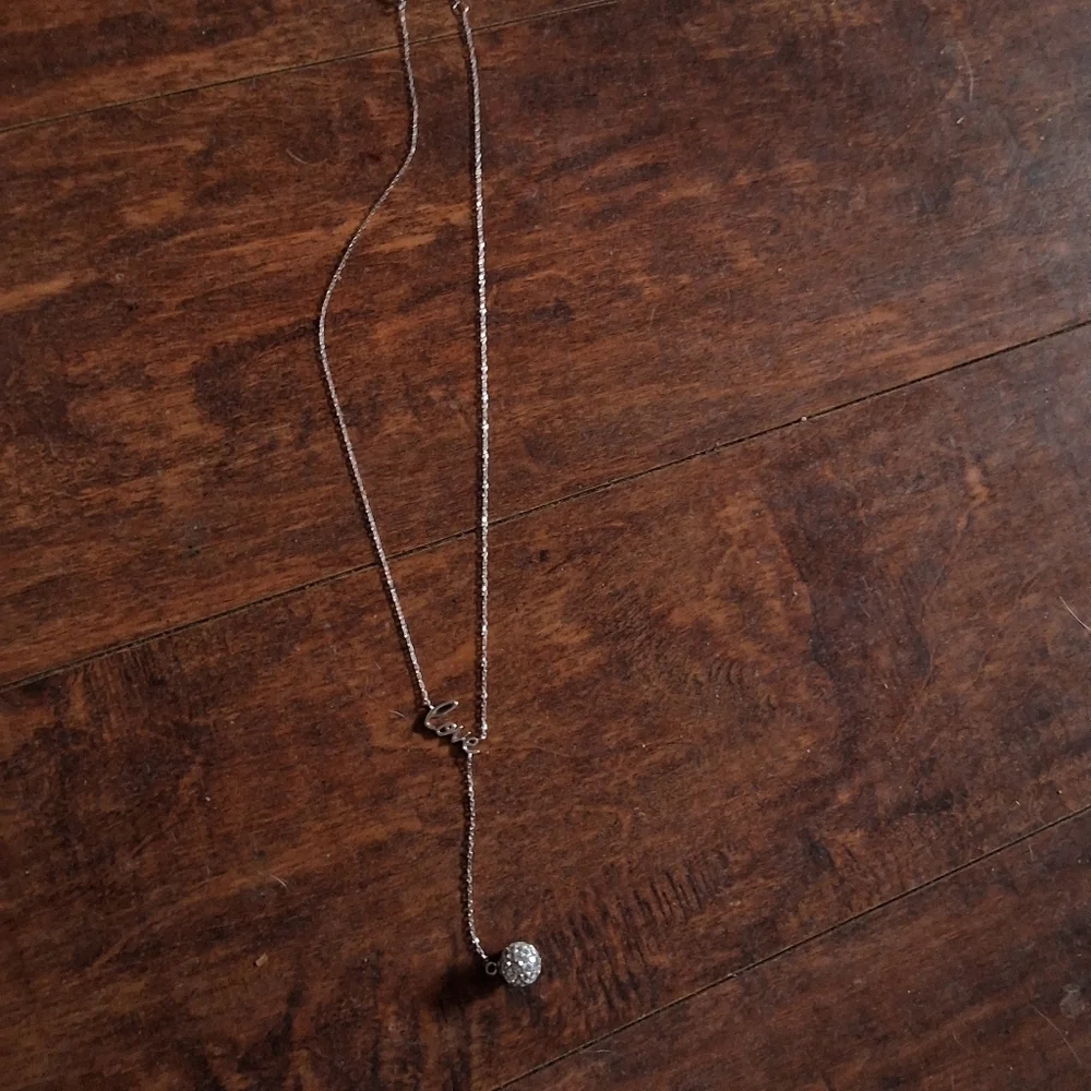 Swarovski crystal Love Lariat necklace‎ NWT